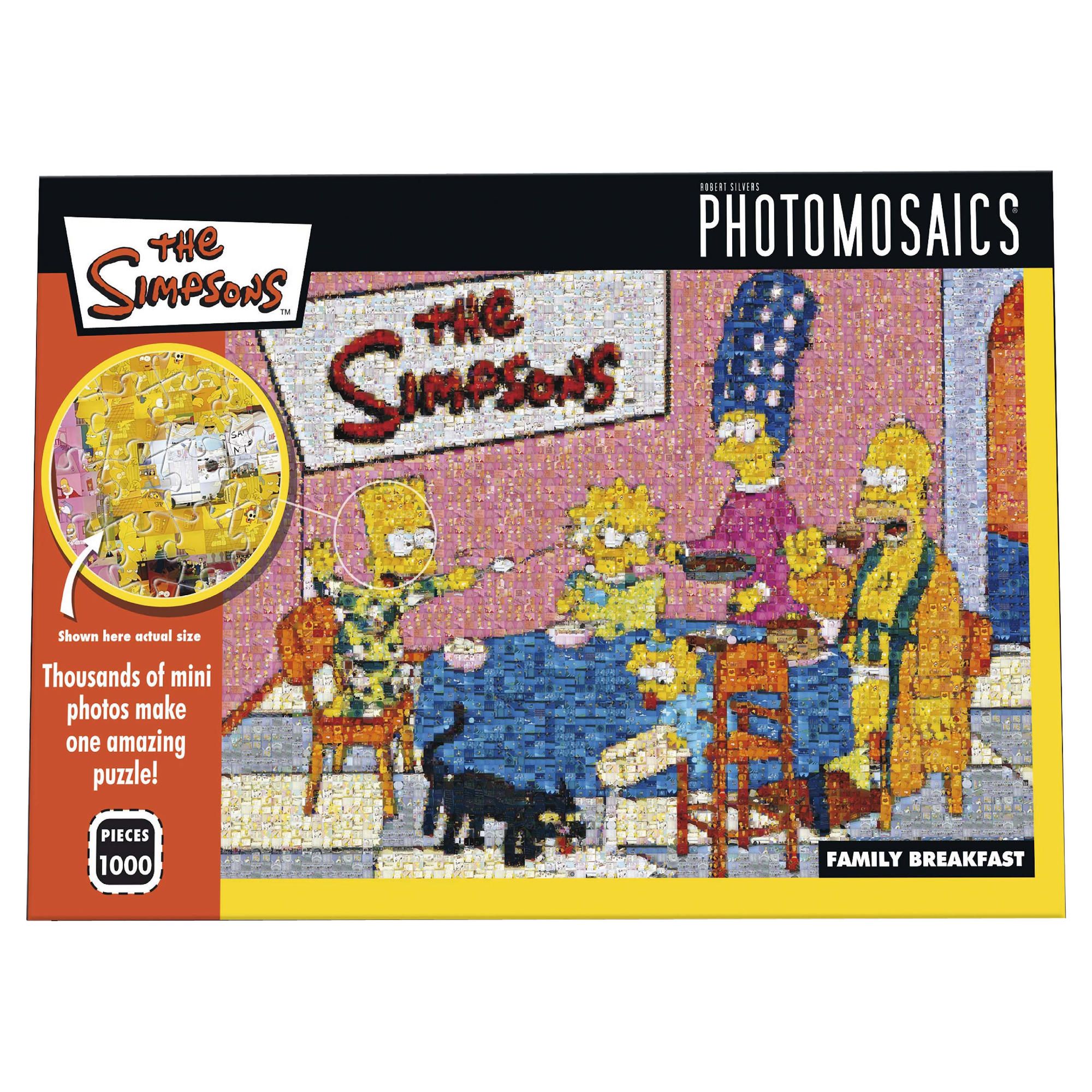 Paul Lamond Simpsons Photomosaic Puzzle Family Breakfast 