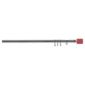 Premium Extendable Metal Curtain Pole With Red Disc Finial 25-28mm 1.2-2.1M Chrome