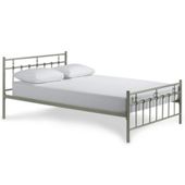 Caen Double Bed Frame, Silver