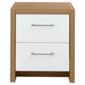Manhattan Bedside Chest, Oak-Effect & White Gloss