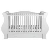 Tutti Bambini Louis Fix Side Sleigh Marie Cot Bed, White