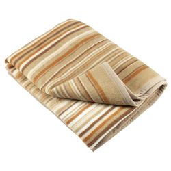 Biederlack (Didas) Thermosoft Stripe Throw 180X220Cm, Natural