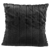 Tesco Ribbed Faux Fur Cushion Black