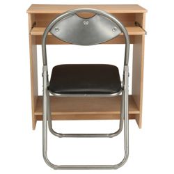 Foye Desk, Oak Effect & Folding Chair Set