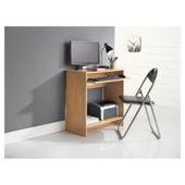 Foye Desk, Oak Effect & Folding Chair Set