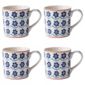 Johnson Brothers Set of 4 Blue Daisy Mugs