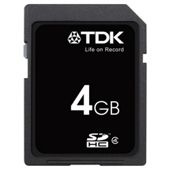 TDK 4GB SDHC Memory Card, Black