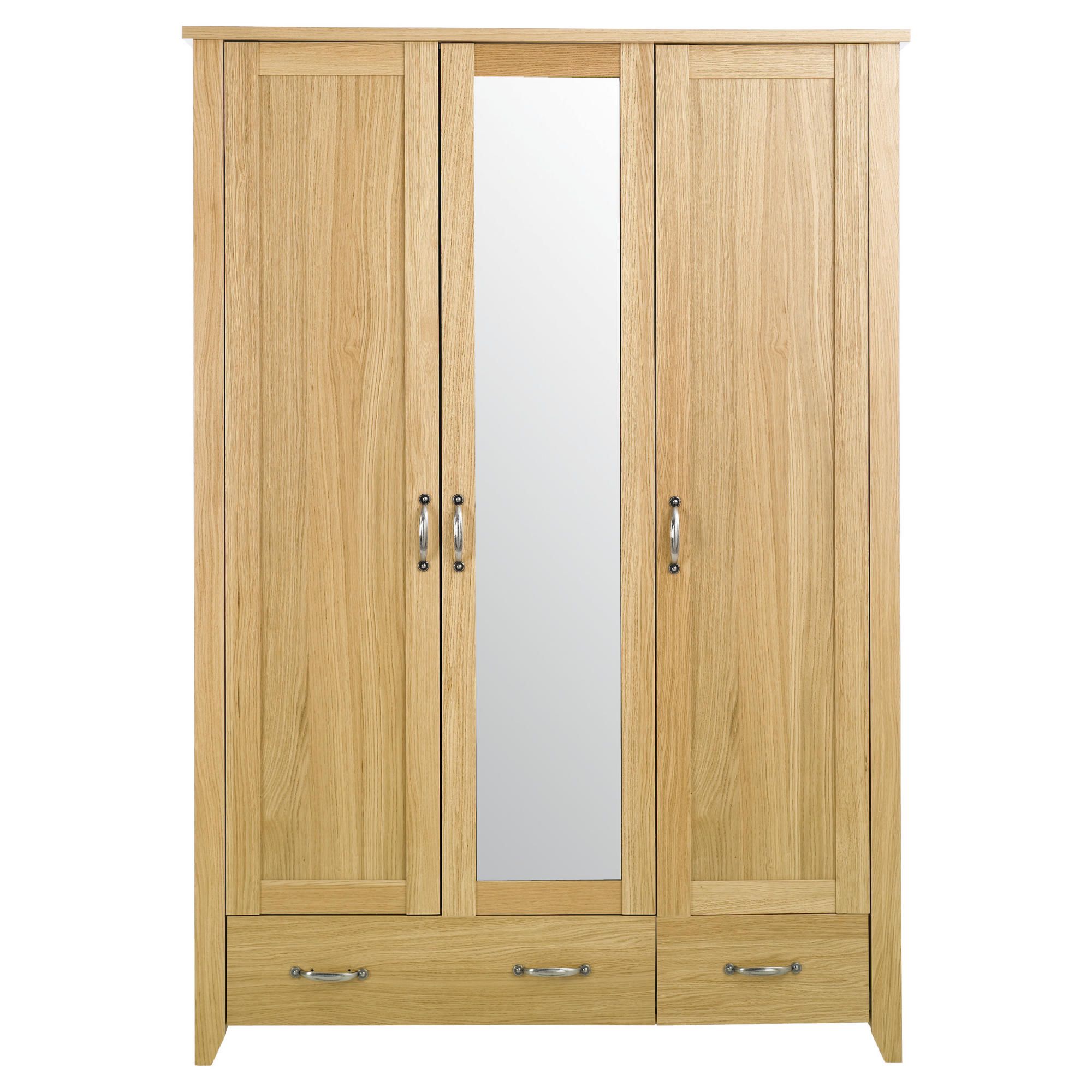 Harrogate Triple Wardrobe, Oak Veneer at Tesco Direct