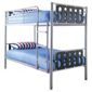 Domino Bunk Bed Frame, Silver & Black Headboard