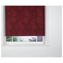 Circle Printed Blackout Roller Blind 60X160Cm Red