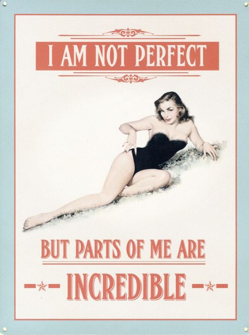 Image of I Am Not Perfect Tin Sign