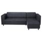 Stanza Leather Effect Right Hand Corner, Black