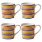 Johnson Brothers Set of 4 Yellow Stripe Mugs.