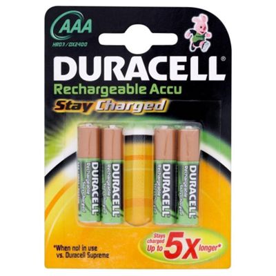 Buy Duracell 4 Pack Rechargeable AAA Batteries From Our Batteries Range