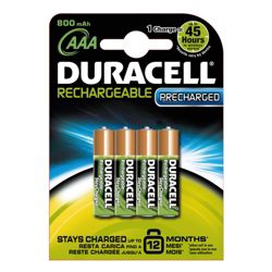 Duracell 4 Pack Rechargeable AAA Batteries