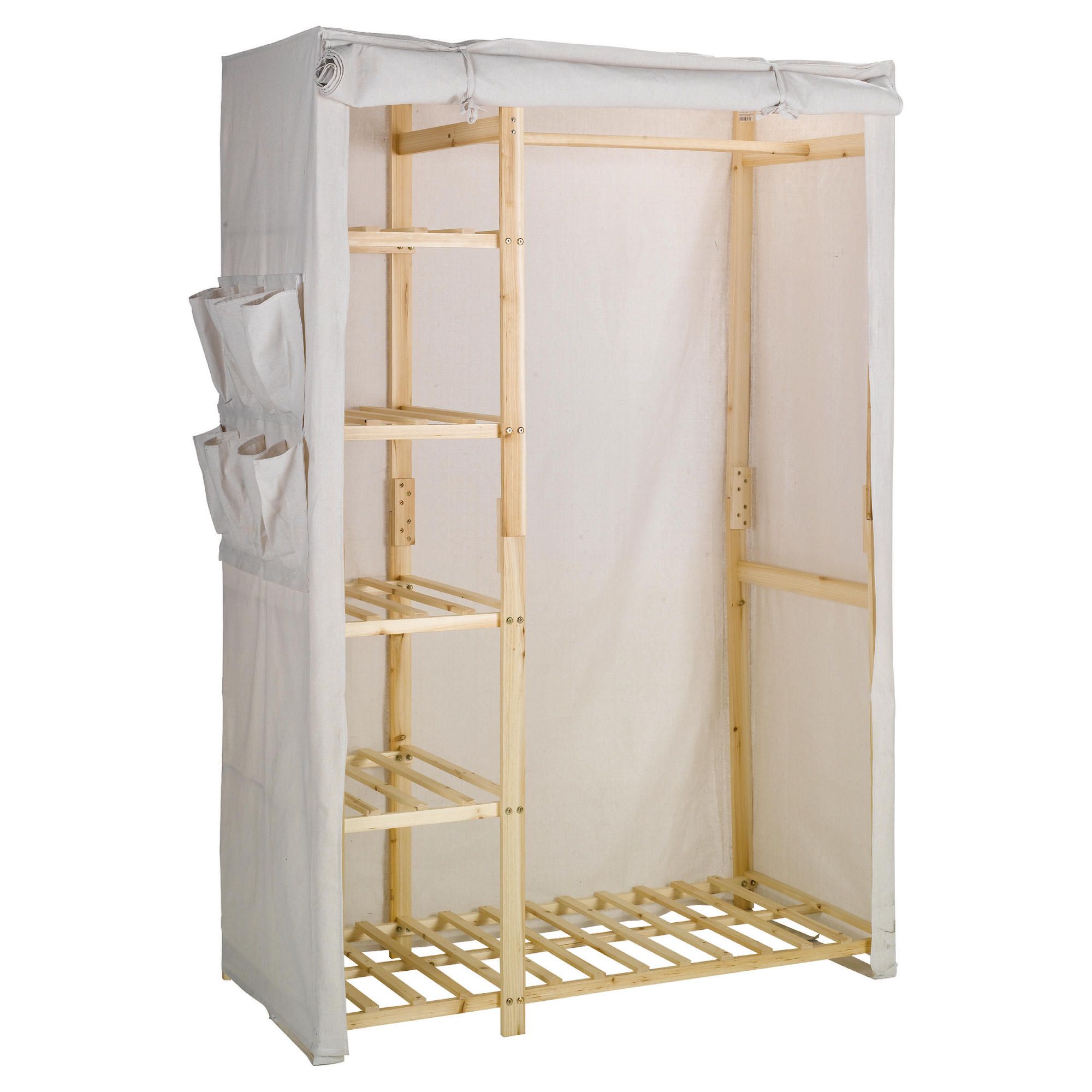Double wardrobe with shelving