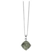 ICE BRIGHT pendant, Sterling Silver Green Crystal Solitaire, made with SWAROVSKI ELEMENTS