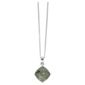 ICE BRIGHT pendant, Sterling Silver Green Crystal Solitaire, made with SWAROVSKI ELEMENTS