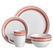 Tesco Handpainted Dinnerset 12pce Red