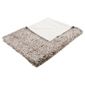 F&F Home Leopard Faux Fur Throw Chocolate