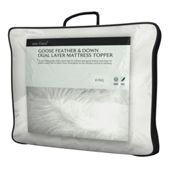 Finest Goose Feather & Down Dual Layer Topper King