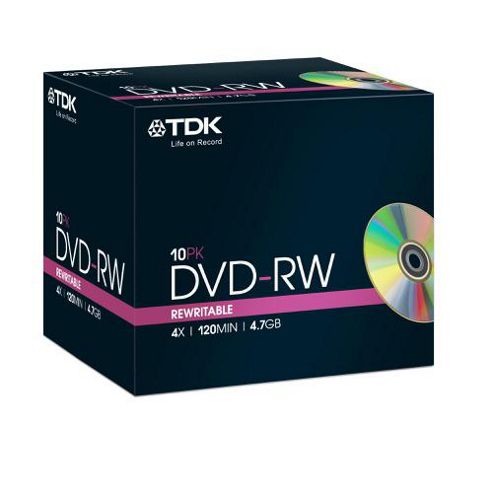 Buy TDK DVD-RW Blank 10 Units 4.7 GB - 120 min from our Blank CDs ...