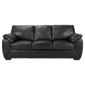 Alberta Large Leather Sofa, Black