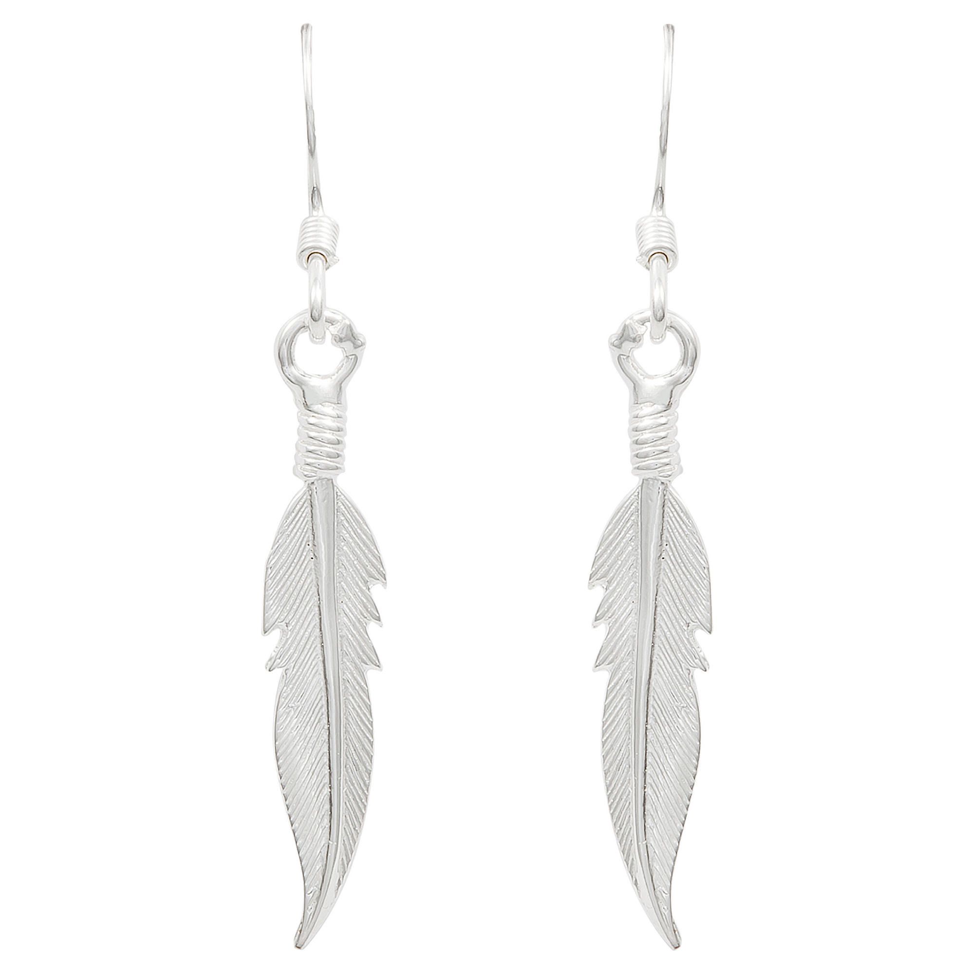 Sterling Silver Feather Earrings Sterling Silver Feather Earrings