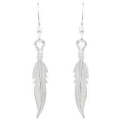 Sterling Silver Feather Earrings