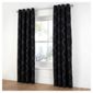 Tesco Flock Damask Lined Curtains W163xL183cm (64x72"), Black