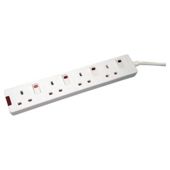 Tesco Individually Switched 4 Way 1m Ext Lead