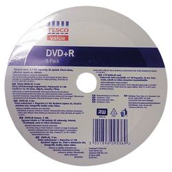Tesco Value DVD+R Pack of 5