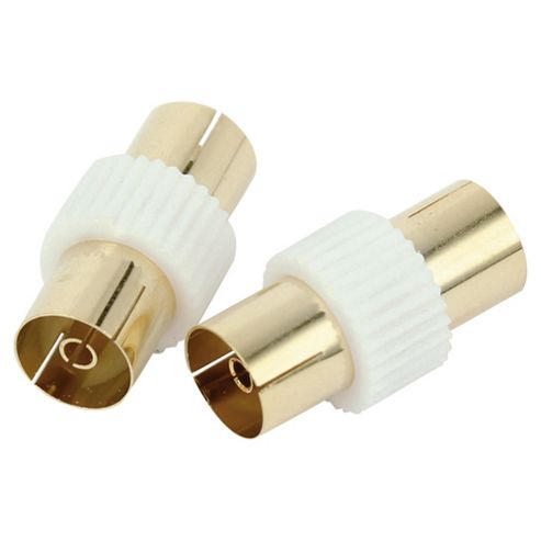 Image of Technika Aerial Coaxial Cable Couplers Pack Of 2