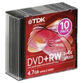 TDK DVD+RW Spindle Pack of 10