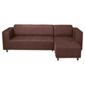Stanza Leather Effect Right Hand Corner, Chocolate