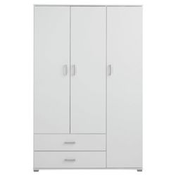 Fresno Triple Wardrobe, White
