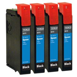 Tesco E312 Black Printer Ink Cartridge Multipack (Compatible with printers using Epson T0711 Printer Ink Cartridge)