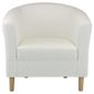 Tub Chair Leather Effect White