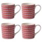 Johnson Brothers Set of 4 Blue Dash Mugs