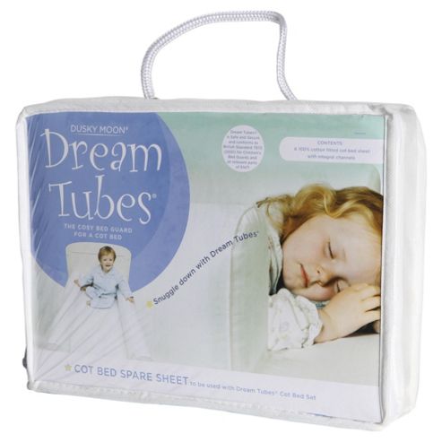 Image of Dream Tubes Cotton Junior Bed Spare Sheet, White