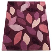 Tesco Rugs leaves rug 150x240cm plum