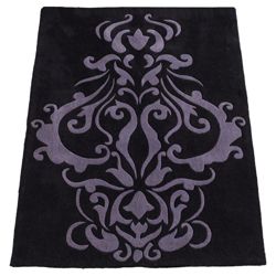 Tesco Rugs Damask Rug 150x240cm Black