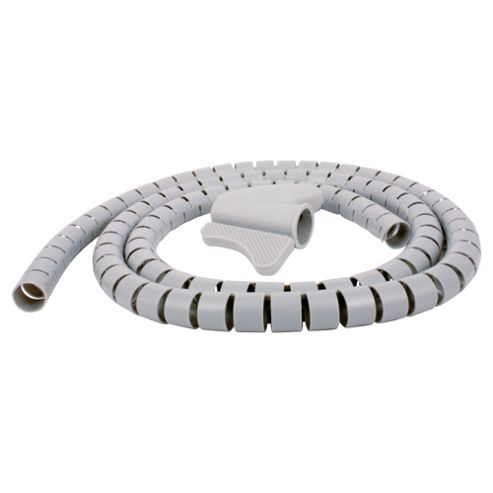 Image of Tesco Cable Tidy Kit For Computer, Tv And Phone- Grey