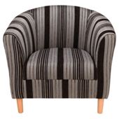 Tub Chair, Stripe Black