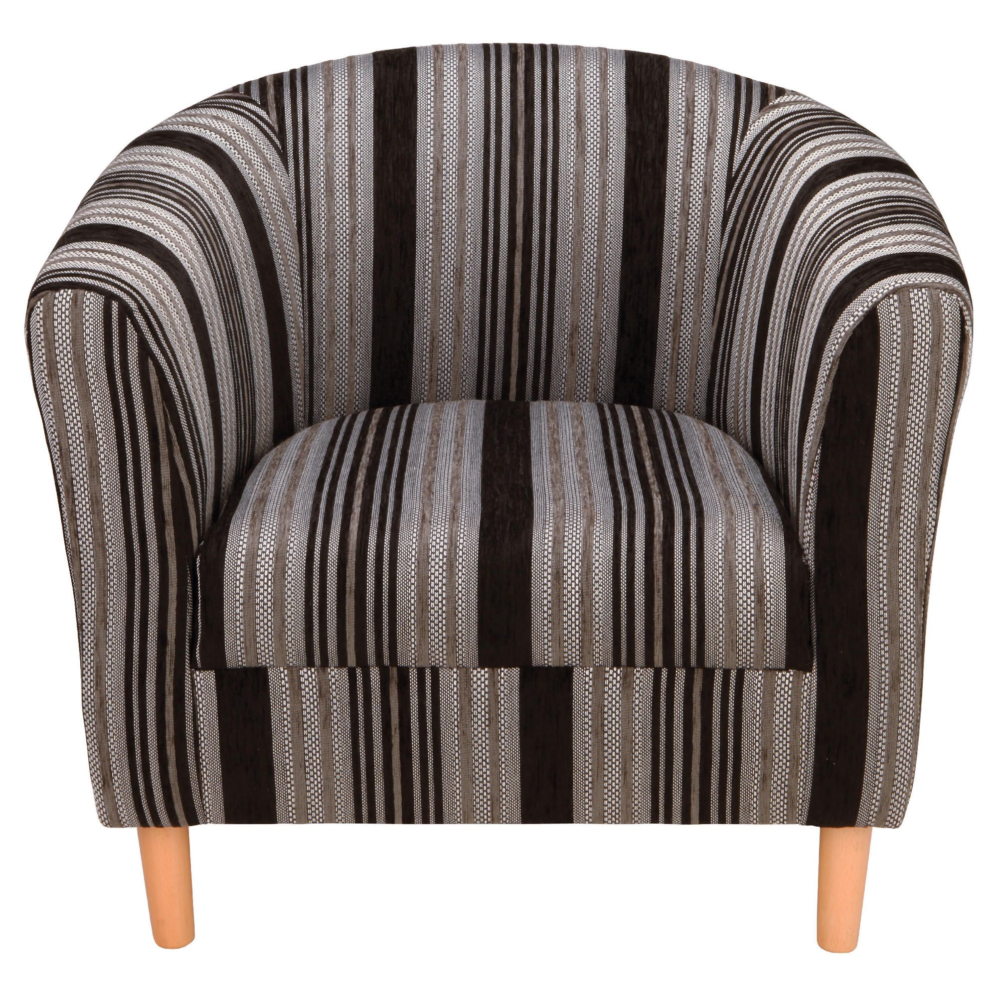 Tub Chair, Stripe Black