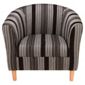 Tub Chair, Stripe Black