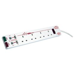 Tesco 4-Way Surge Protector - White