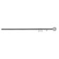 Premium Extendable Metal Curtain Pole With Diamante Ball Finial 25-28mm 1.2-2.1M Chrome