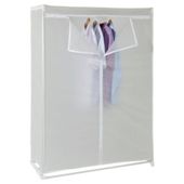 Double covered tidy rail wardrobe