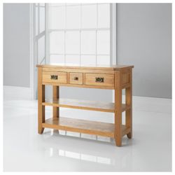 Ascot Console Table, Oak Finish